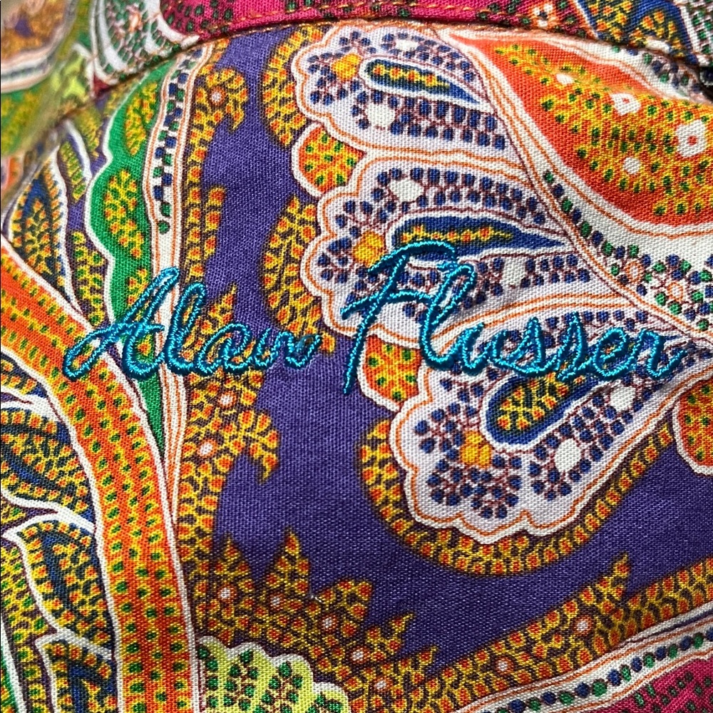 Alan Flusser Paisley long sleeve button down shirtin Purple, Orange, Green, Blue